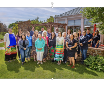 Group photo at a faculty retreat